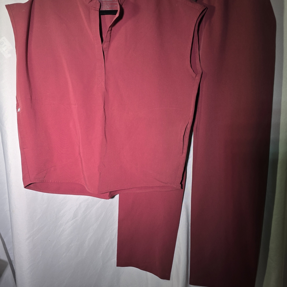 Women's FIGS Scrubs - LIVINGSTON PANTS ONLY. Dark Cherry, Large